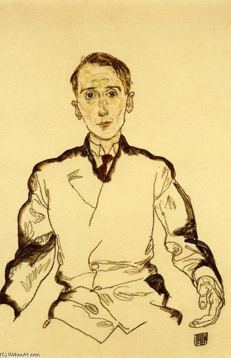 WikiOO.org - Encyclopedia of Fine Arts - Maleri, Artwork Egon Schiele - Portrait of Heinrich Rieger