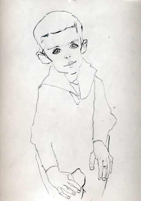 WikiOO.org - אנציקלופדיה לאמנויות יפות - ציור, יצירות אמנות Egon Schiele - Portrait of Herbert Rainer