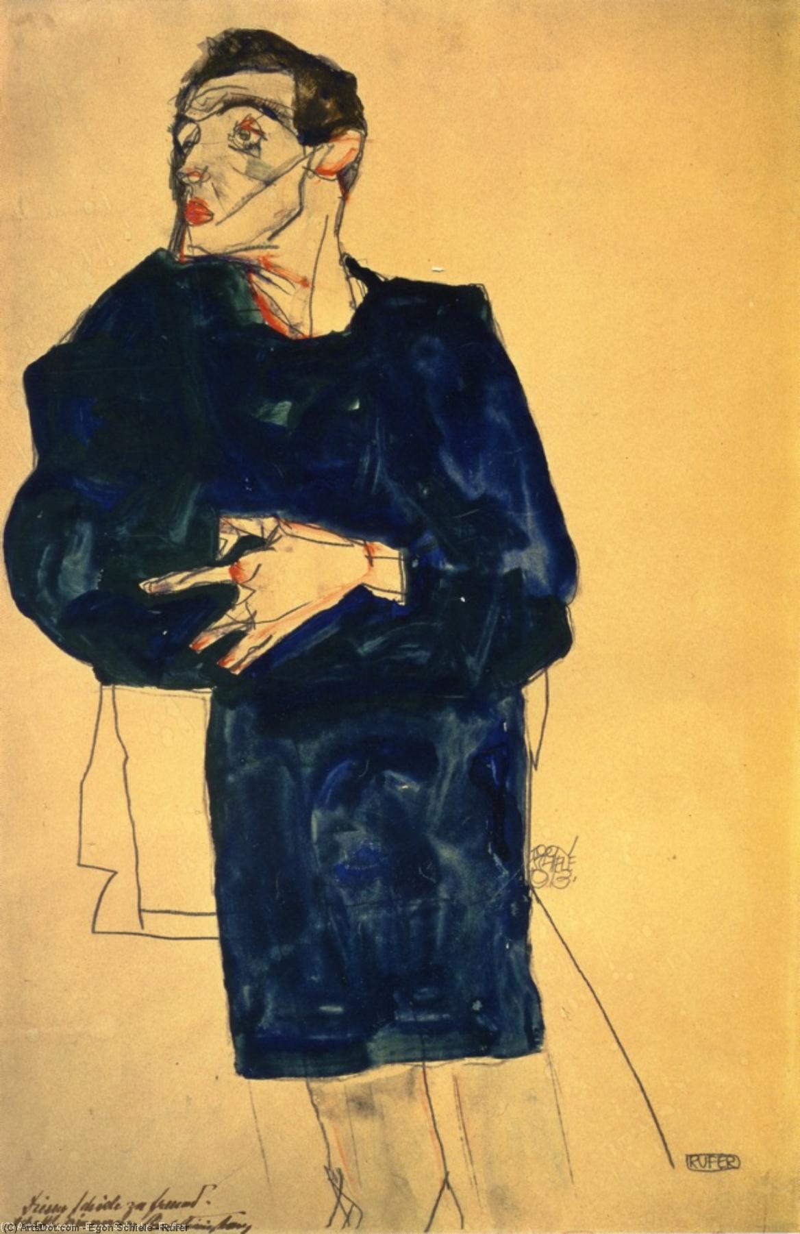 Wikioo.org - The Encyclopedia of Fine Arts - Painting, Artwork by Egon Schiele - Rufer