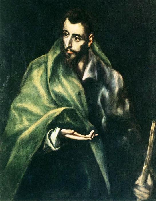WikiOO.org - Енциклопедія образотворчого мистецтва - Живопис, Картини
 El Greco (Doménikos Theotokopoulos) - Apostle St James the Greater