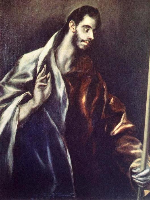 WikiOO.org - Güzel Sanatlar Ansiklopedisi - Resim, Resimler El Greco (Doménikos Theotokopoulos) - Apostle St Thomas