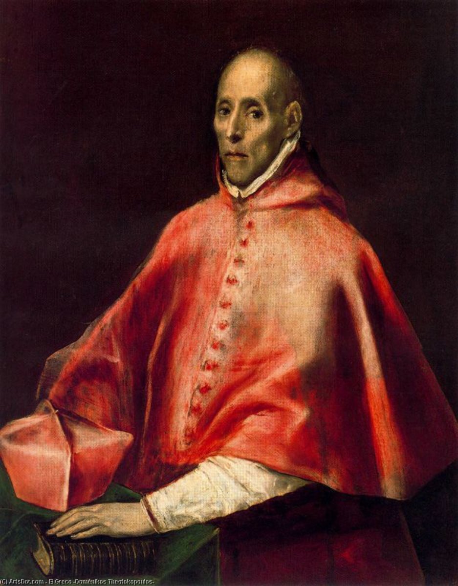 WikiOO.org - Encyclopedia of Fine Arts - Festés, Grafika El Greco (Doménikos Theotokopoulos) - Portrait of Cardenal Tavera