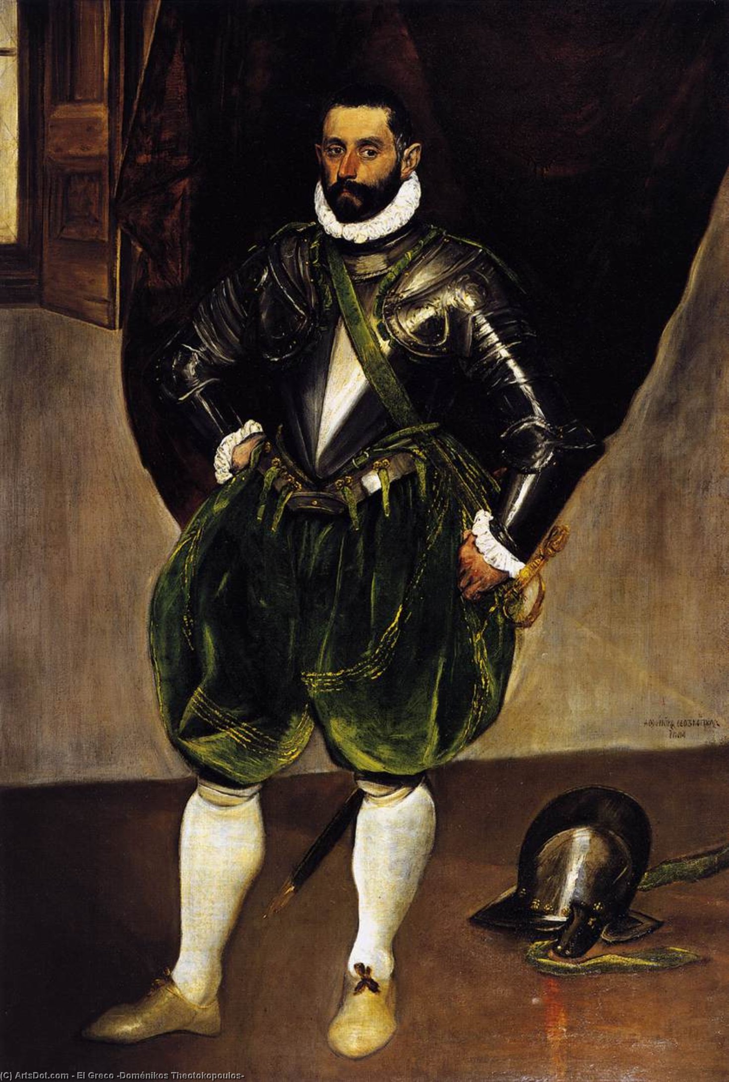 Wikioo.org - The Encyclopedia of Fine Arts - Painting, Artwork by El Greco (Doménikos Theotokopoulos) - Portrait of Vincenzo Anastagi