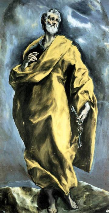Wikioo.org - The Encyclopedia of Fine Arts - Painting, Artwork by El Greco (Doménikos Theotokopoulos) - Saint Peter