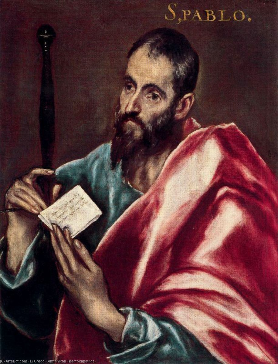 WikiOO.org - Encyclopedia of Fine Arts - Malba, Artwork El Greco (Doménikos Theotokopoulos) - San Pablo 2