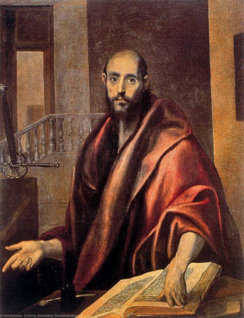 Wikioo.org - The Encyclopedia of Fine Arts - Painting, Artwork by El Greco (Doménikos Theotokopoulos) - San Pablo