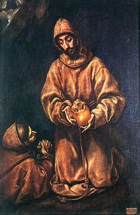 Wikioo.org - The Encyclopedia of Fine Arts - Painting, Artwork by El Greco (Doménikos Theotokopoulos) - St Francis and Brother Rufus