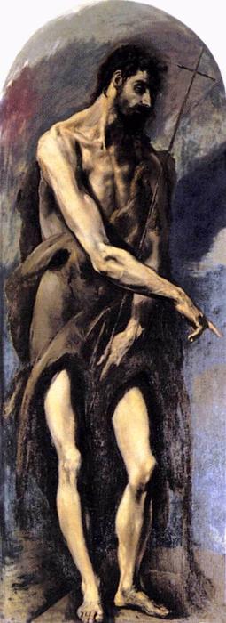 WikiOO.org - Encyclopedia of Fine Arts - Festés, Grafika El Greco (Doménikos Theotokopoulos) - St John the Baptist