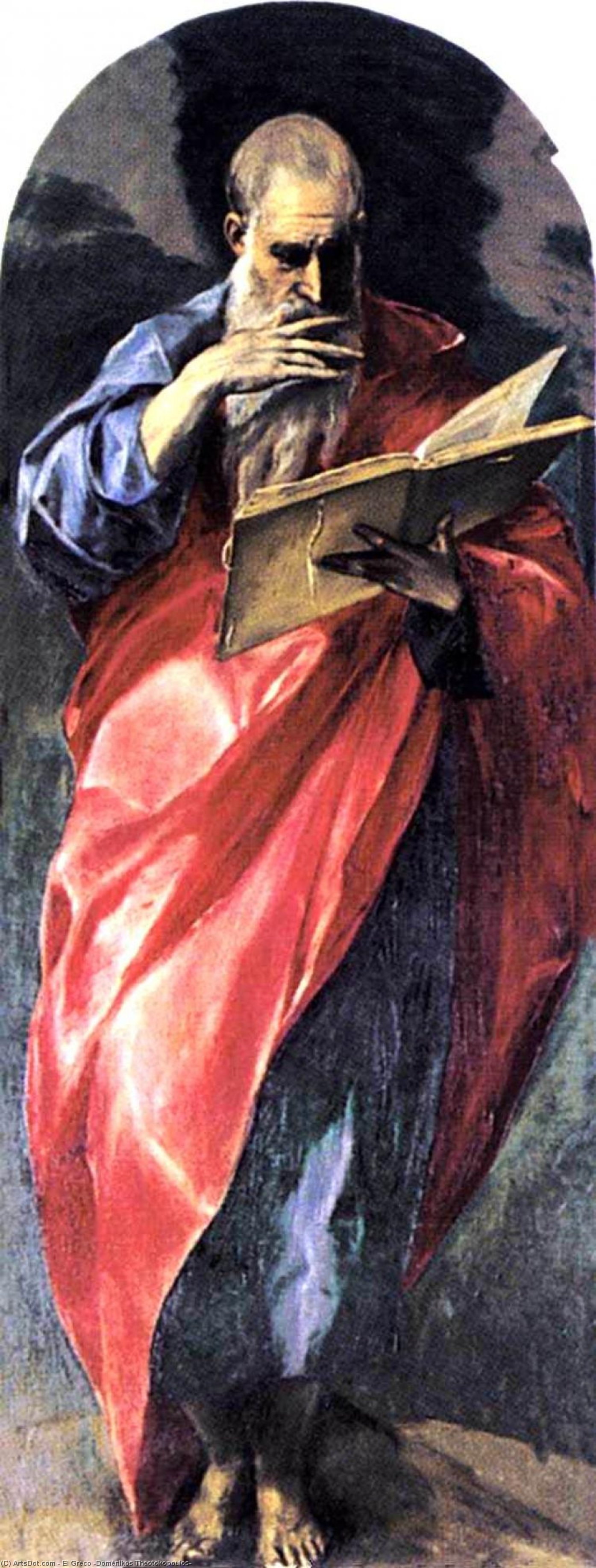 Wikioo.org - The Encyclopedia of Fine Arts - Painting, Artwork by El Greco (Doménikos Theotokopoulos) - St John the Evangelist