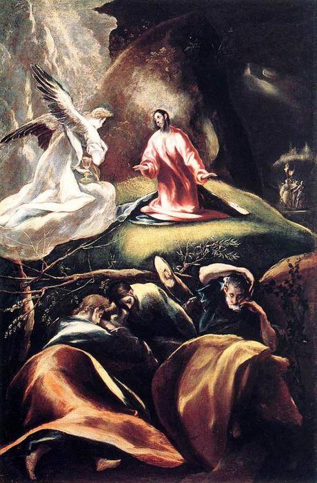 WikiOO.org - Güzel Sanatlar Ansiklopedisi - Resim, Resimler El Greco (Doménikos Theotokopoulos) - The Agony in the Garden 1