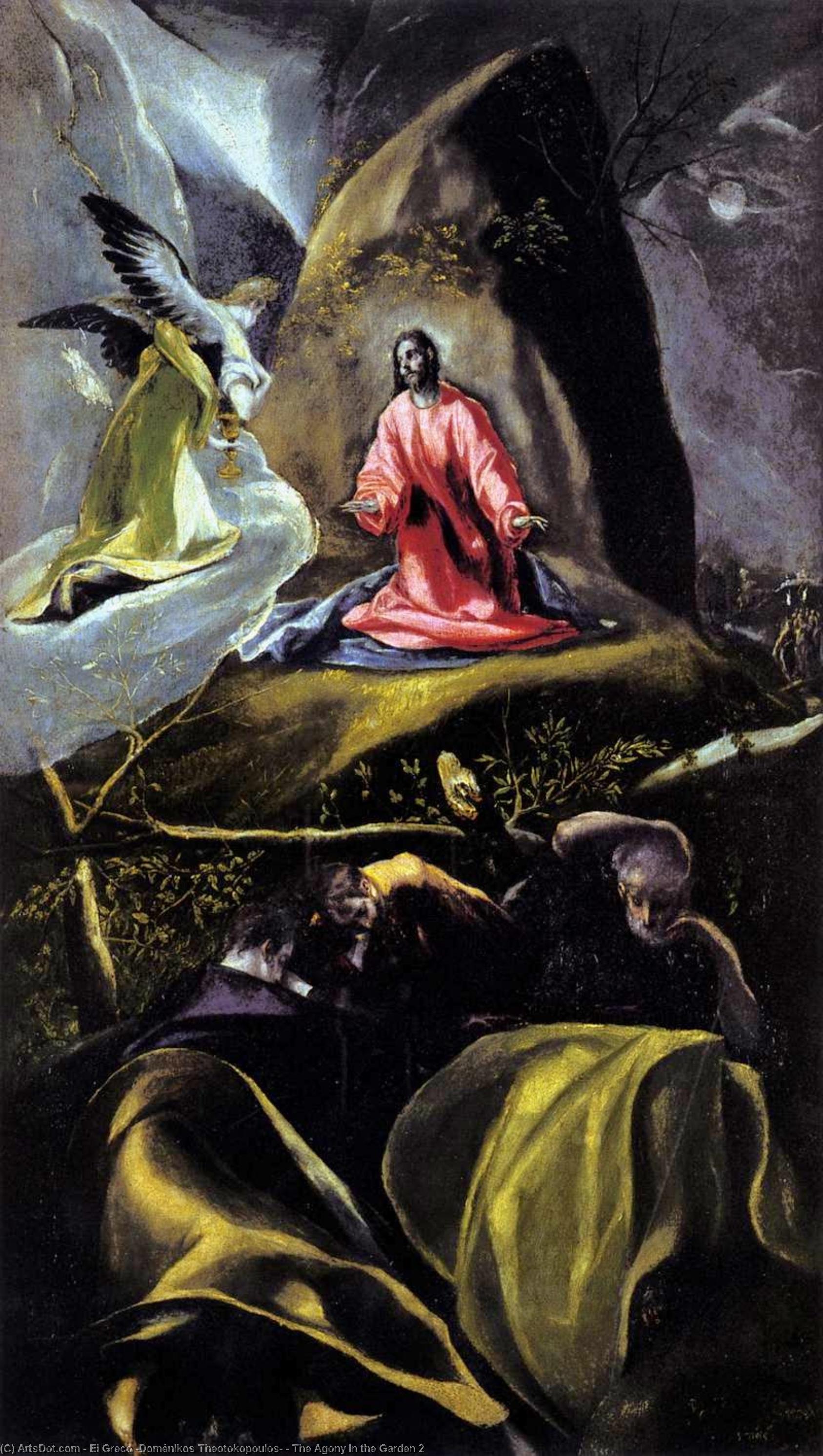 WikiOO.org - Энциклопедия изобразительного искусства - Живопись, Картины  El Greco (Doménikos Theotokopoulos) - Моление о чаше 2