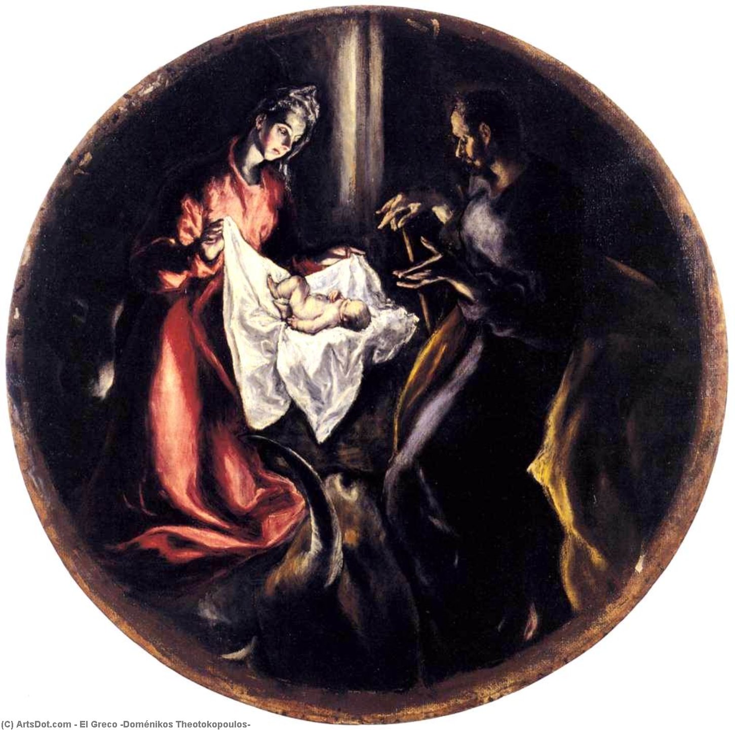 WikiOO.org - אנציקלופדיה לאמנויות יפות - ציור, יצירות אמנות El Greco (Doménikos Theotokopoulos) - The Nativity