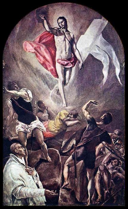 Wikioo.org - The Encyclopedia of Fine Arts - Painting, Artwork by El Greco (Doménikos Theotokopoulos) - The Resurrection 1