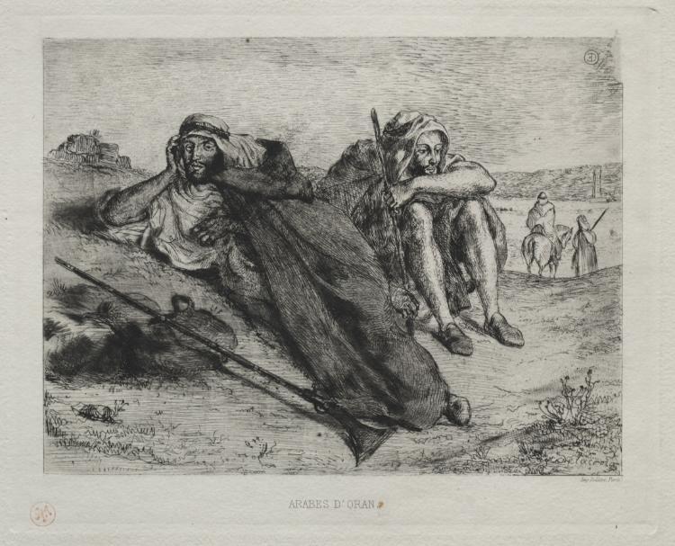 Wikioo.org - The Encyclopedia of Fine Arts - Painting, Artwork by Eugène Delacroix - Arabes d'Oran