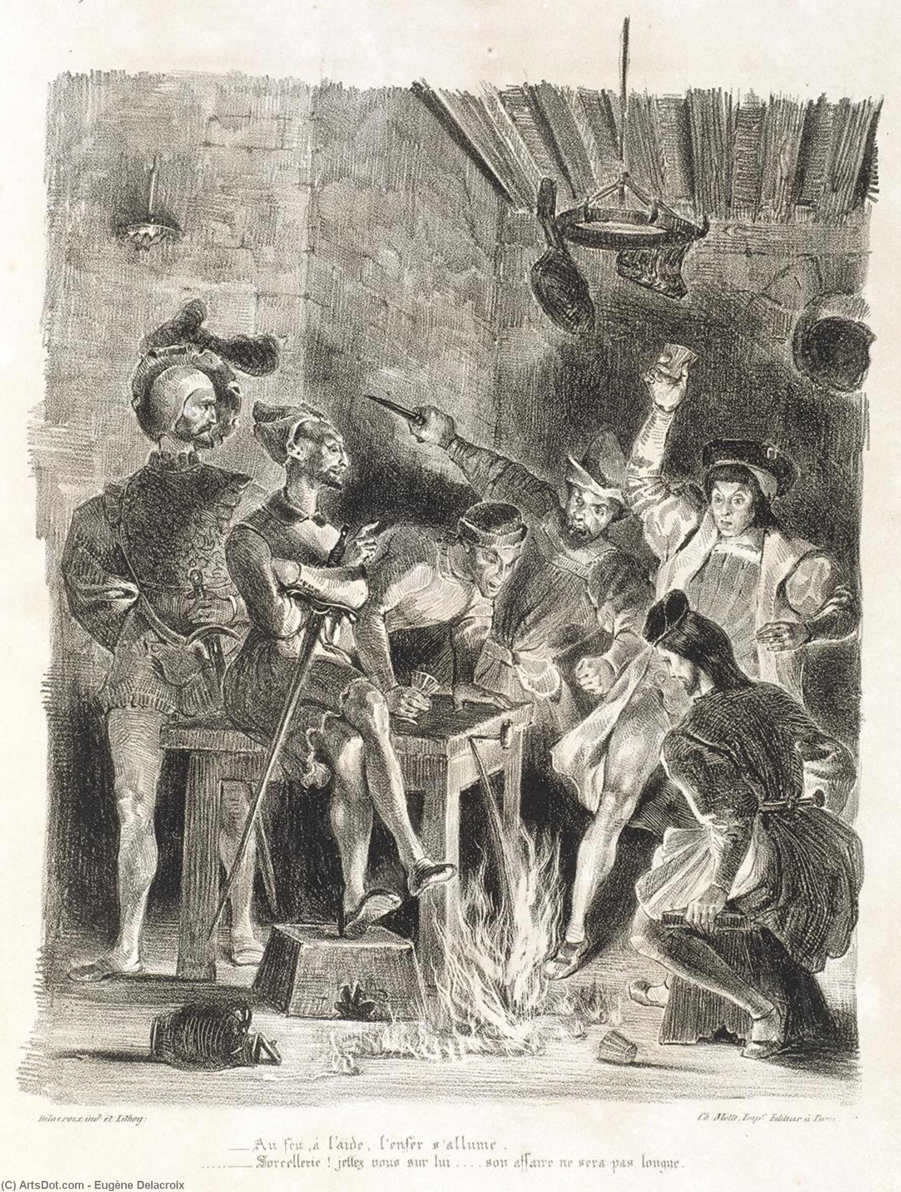 WikiOO.org - Енциклопедія образотворчого мистецтва - Живопис, Картини
 Eugène Delacroix - Faust