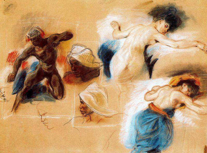 WikiOO.org - Encyclopedia of Fine Arts - Maleri, Artwork Eugène Delacroix - La muerte de Sardanápalo 1