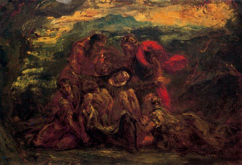 Wikioo.org - The Encyclopedia of Fine Arts - Painting, Artwork by Eugène Delacroix - La Piedad