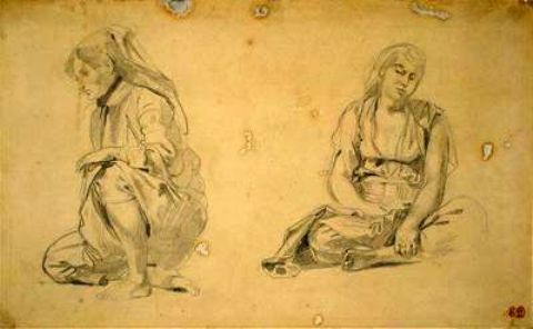 Wikioo.org - The Encyclopedia of Fine Arts - Painting, Artwork by Eugène Delacroix - Mujeres de Argelia