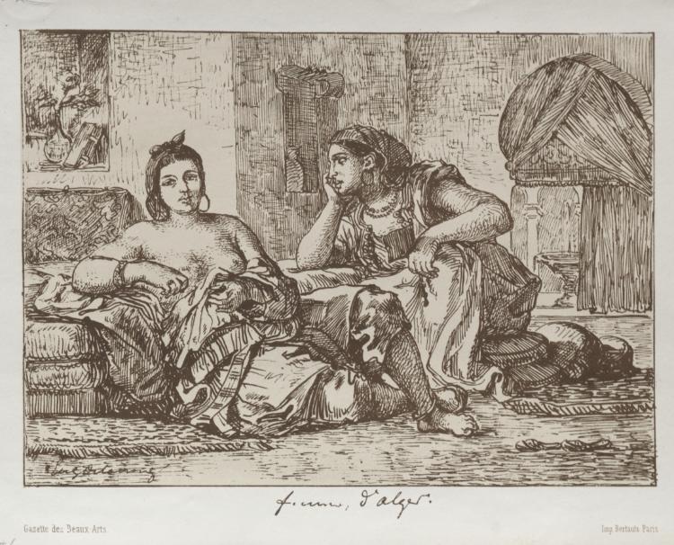 Wikioo.org - The Encyclopedia of Fine Arts - Painting, Artwork by Eugène Delacroix - Women of Algiers