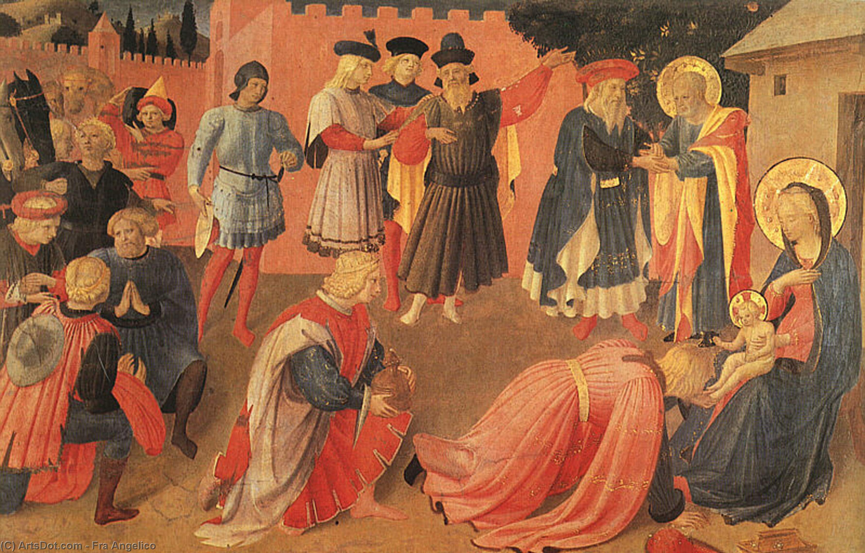 WikiOO.org - Encyclopedia of Fine Arts - Maľba, Artwork Fra Angelico - Adoration of the magi 2
