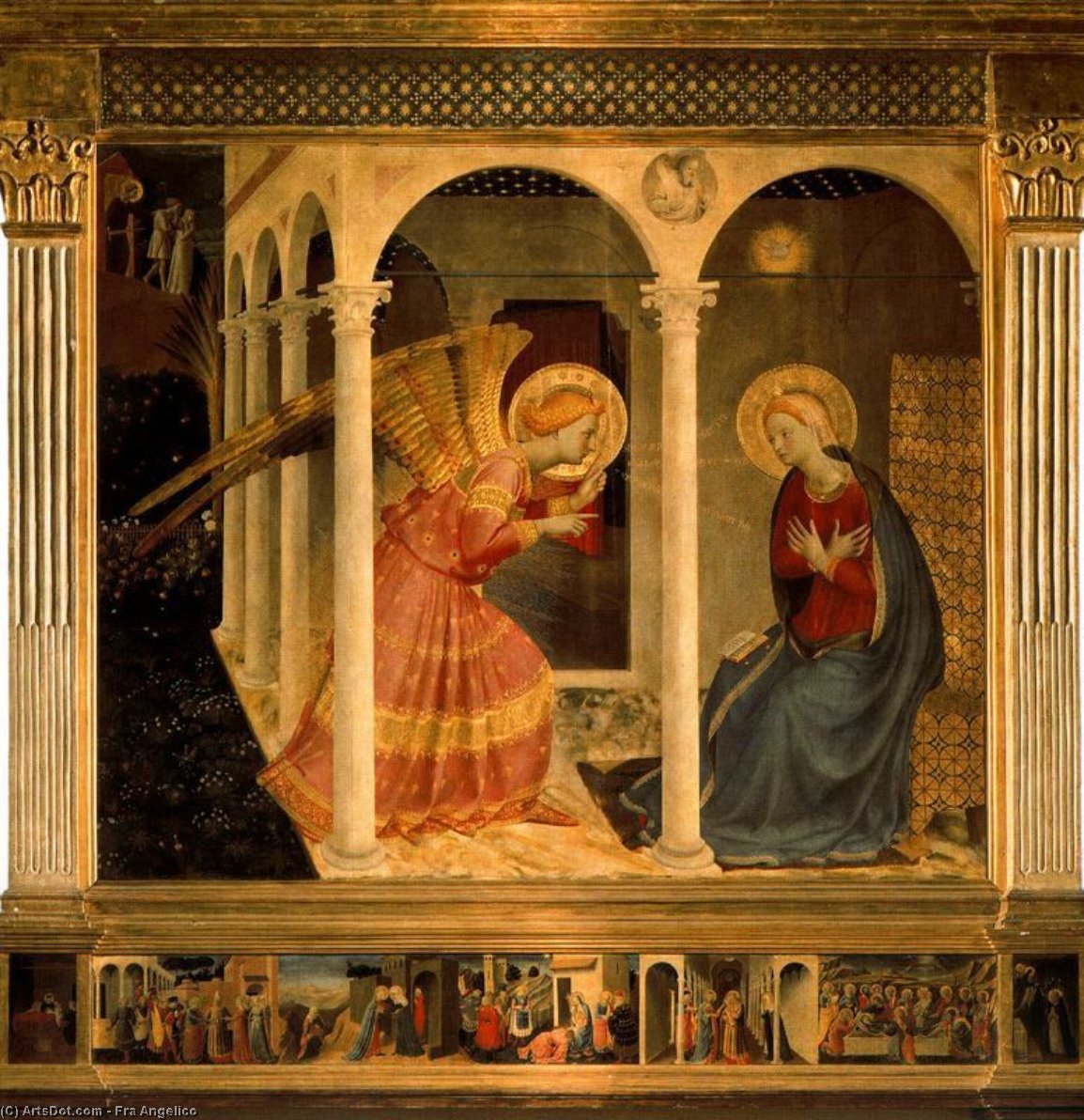Wikioo.org – L'Enciclopedia delle Belle Arti - Pittura, Opere di Fra Angelico - Annunciazone 1