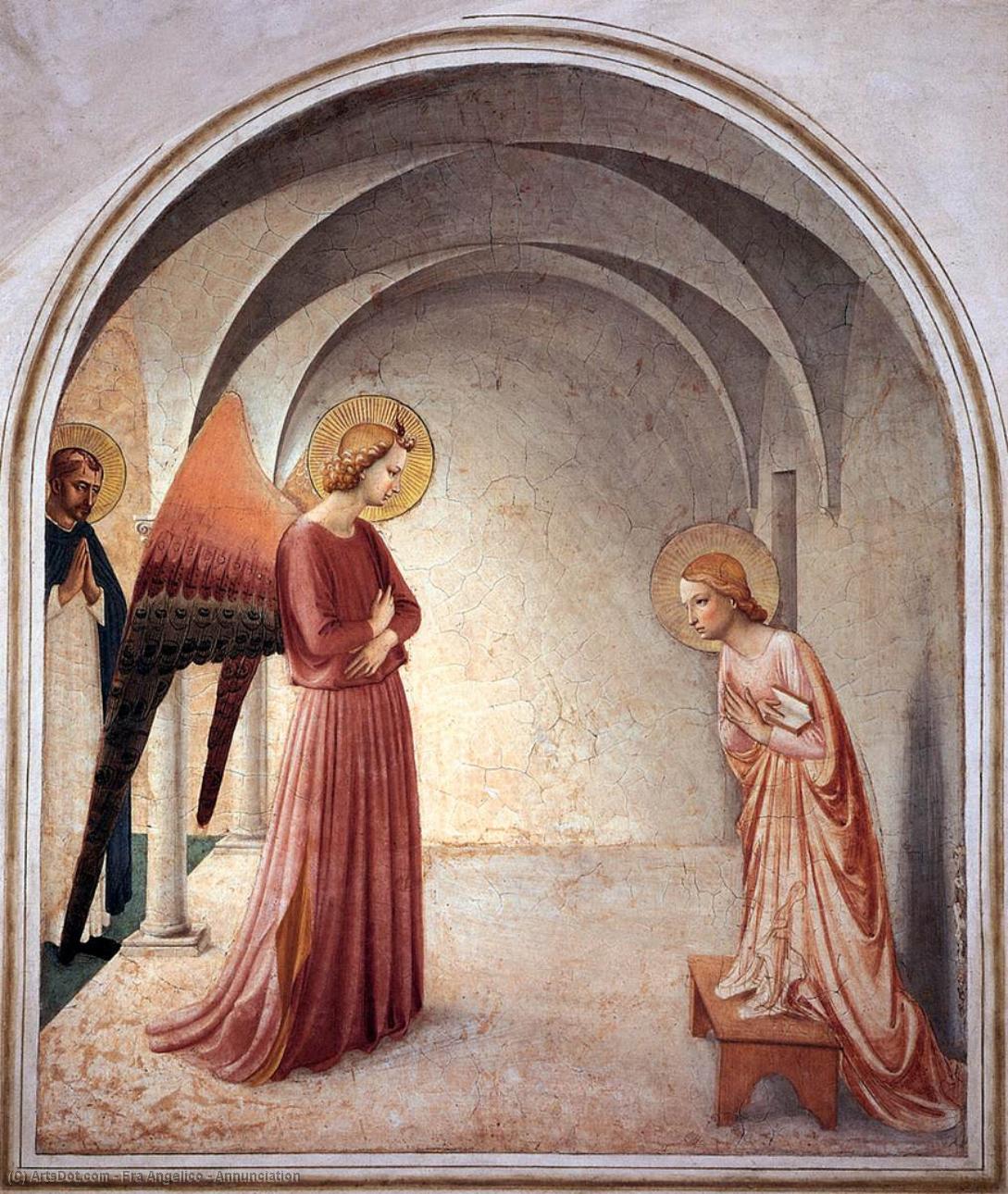 Wikioo.org – La Enciclopedia de las Bellas Artes - Pintura, Obras de arte de Fra Angelico - Anunciación