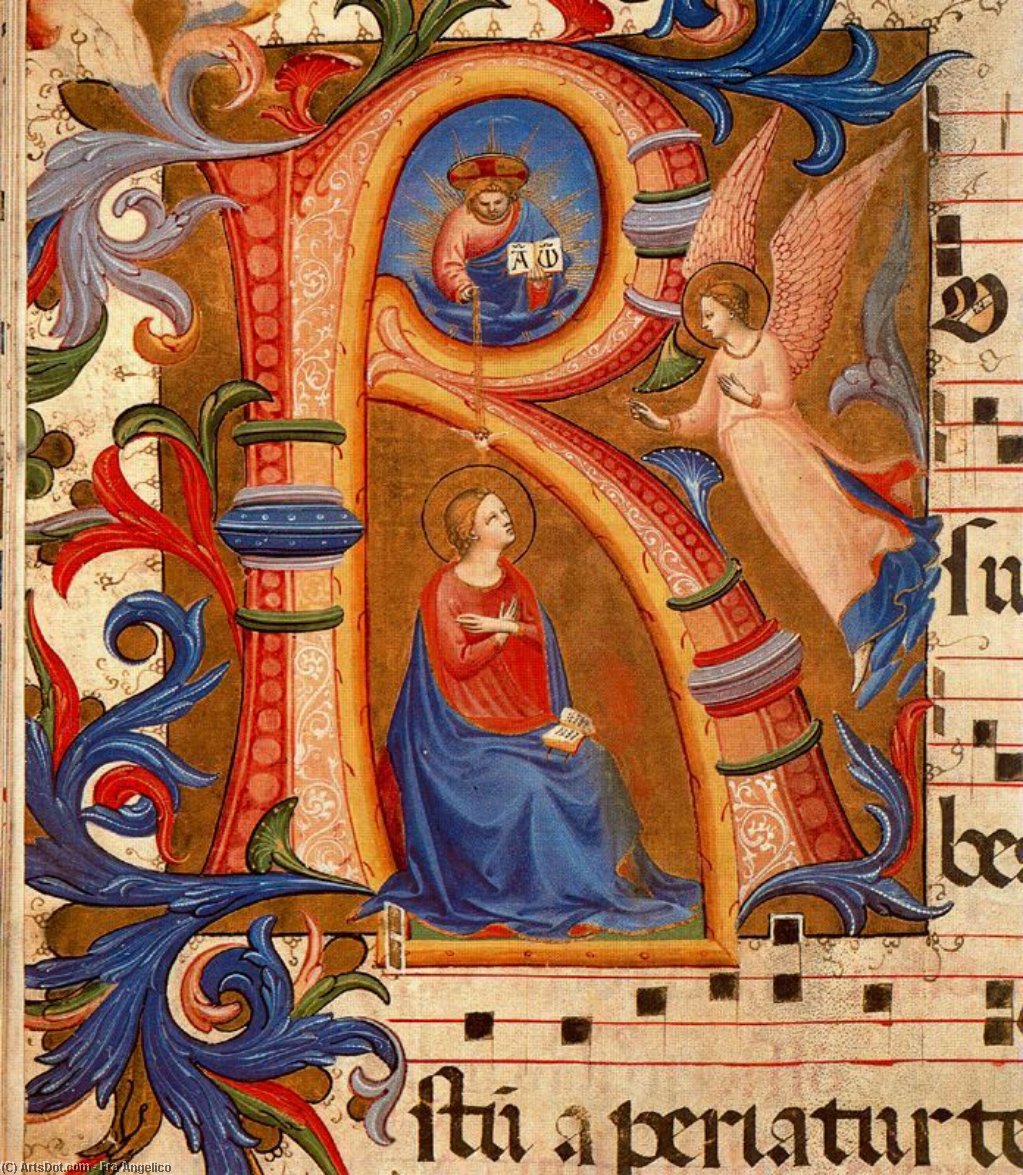 Wikioo.org - สารานุกรมวิจิตรศิลป์ - จิตรกรรม Fra Angelico - Annunciation 5