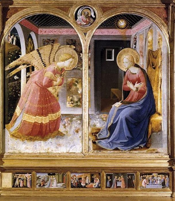 Wikioo.org - The Encyclopedia of Fine Arts - Painting, Artwork by Fra Angelico - Annunciation 6