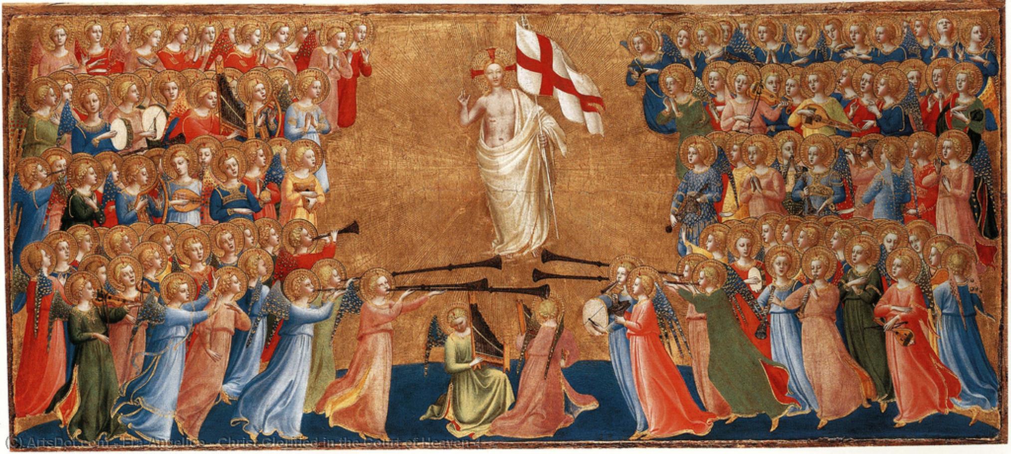 Wikioo.org – La Enciclopedia de las Bellas Artes - Pintura, Obras de arte de Fra Angelico - Cristo Glorificado  cómo  el  grave  todaclasede  el cielo  4
