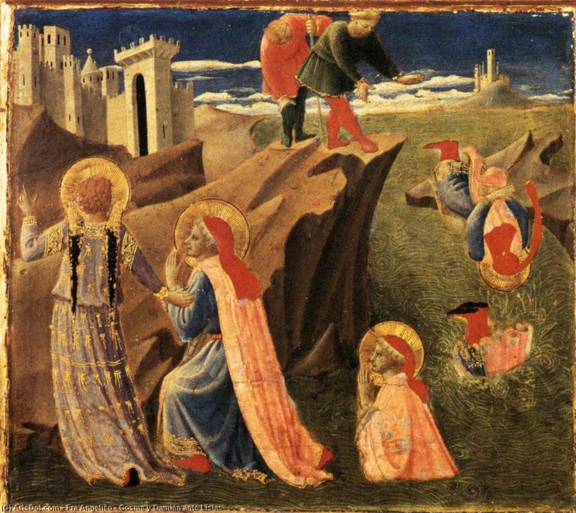 WikiOO.org - Enciklopedija dailės - Tapyba, meno kuriniai Fra Angelico - Cosme y Damián ante Lisias