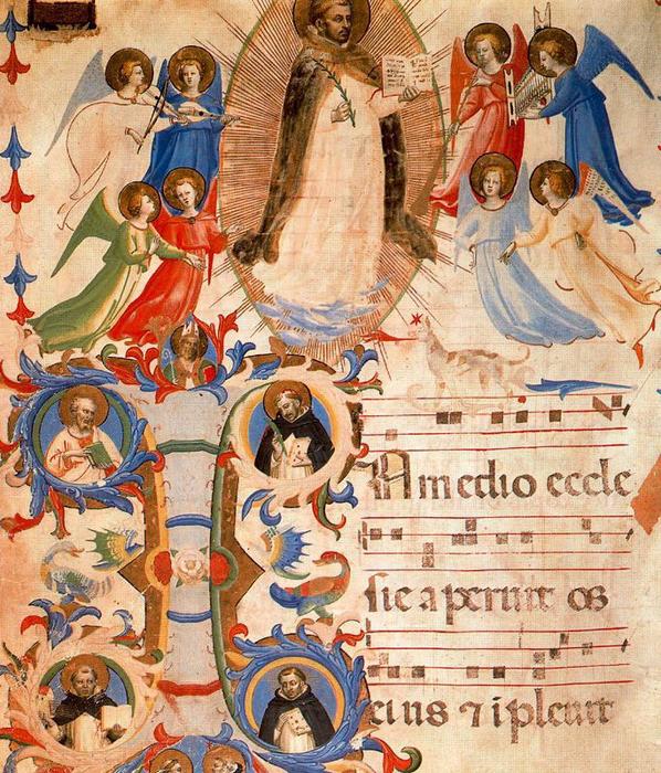 WikiOO.org - Enciclopédia das Belas Artes - Pintura, Arte por Fra Angelico - Glorificación de Santo Domingo