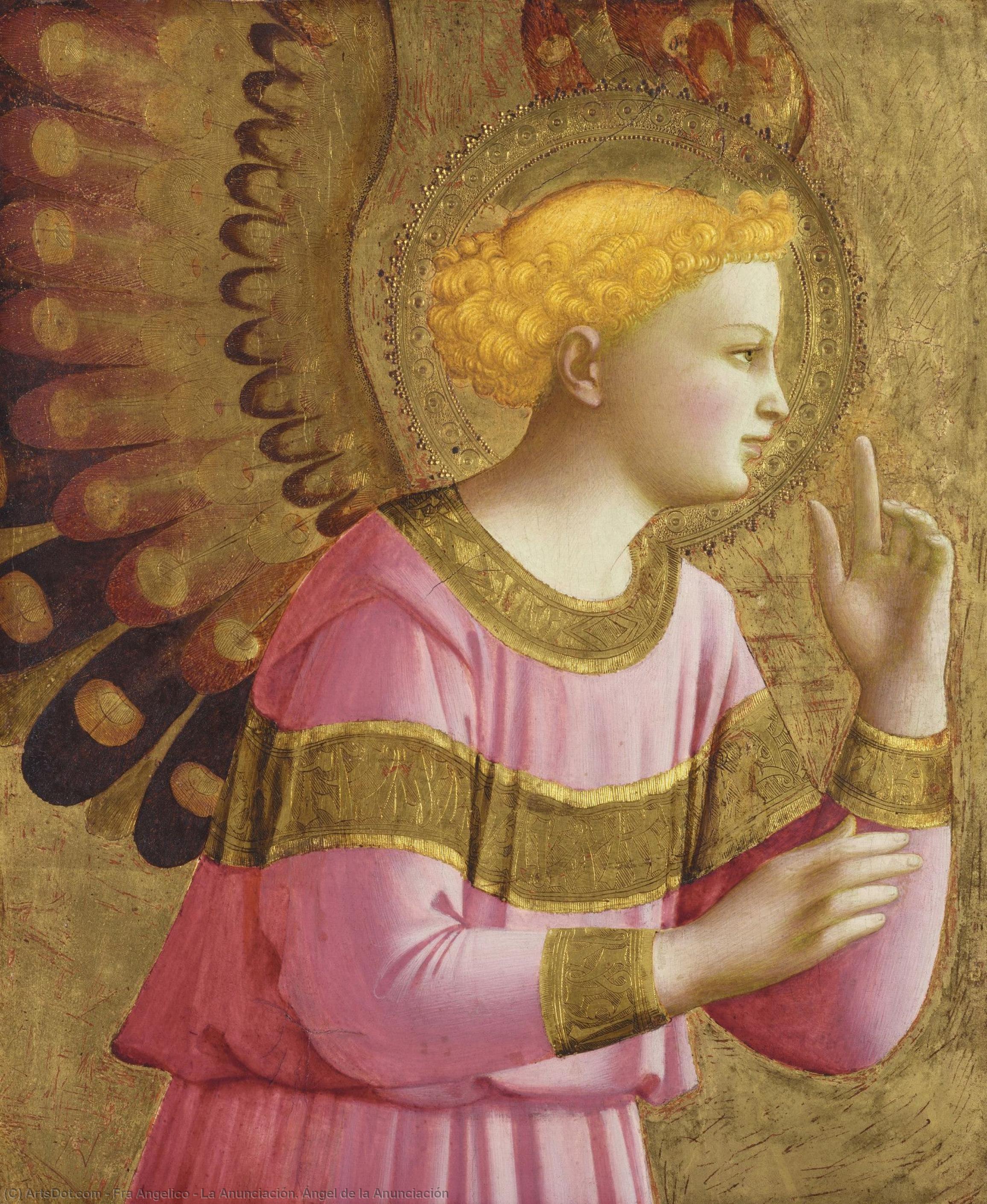 Wikioo.org - The Encyclopedia of Fine Arts - Painting, Artwork by Fra Angelico - La Anunciación. Ángel de la Anunciación