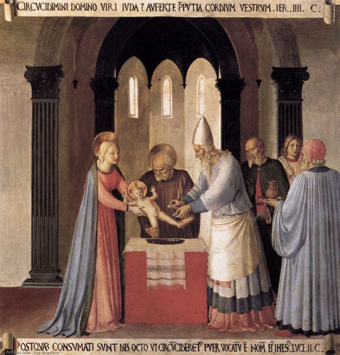 WikiOO.org - Encyclopedia of Fine Arts - Malba, Artwork Fra Angelico - La circuncisión
