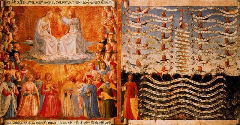 WikiOO.org - Enciclopedia of Fine Arts - Pictura, lucrări de artă Fra Angelico - La coronación de María y Lex Amoris
