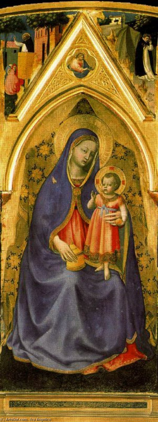Wikioo.org - The Encyclopedia of Fine Arts - Painting, Artwork by Fra Angelico - La Virgen