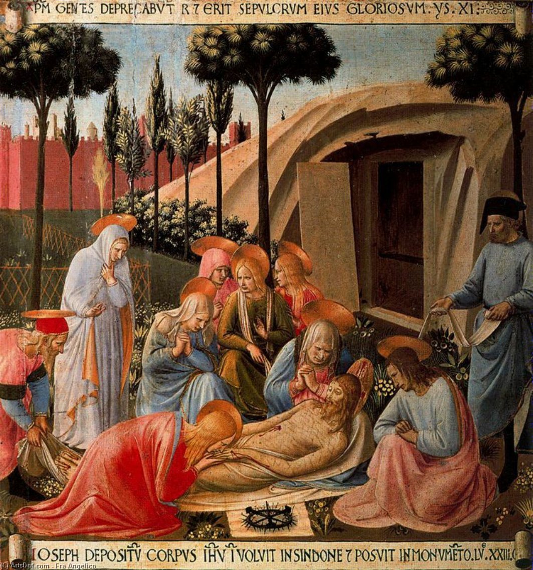 Wikioo.org - The Encyclopedia of Fine Arts - Painting, Artwork by Fra Angelico - Lamento por Cristo muerto 1