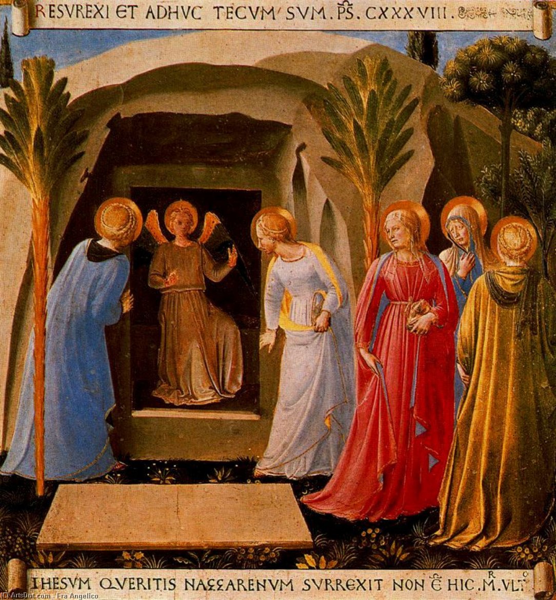 WikiOO.org - 백과 사전 - 회화, 삽화 Fra Angelico - Las Santas mujeres en el sepulcro 1