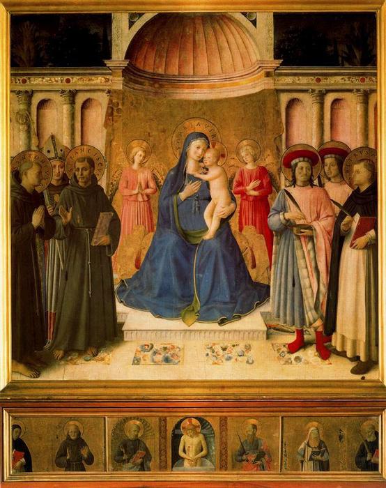 WikiOO.org - Enciklopedija likovnih umjetnosti - Slikarstvo, umjetnička djela Fra Angelico - Retablo de Bosco ai Frati