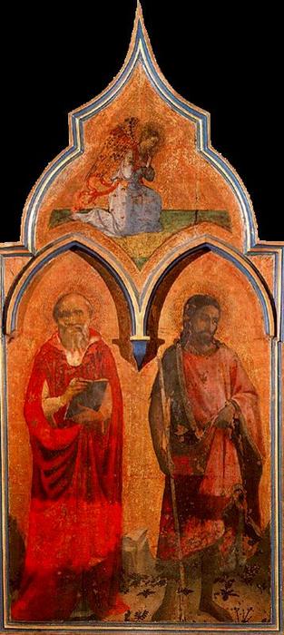 Wikioo.org - The Encyclopedia of Fine Arts - Painting, Artwork by Fra Angelico - San Francisco de Asís y San Onofre