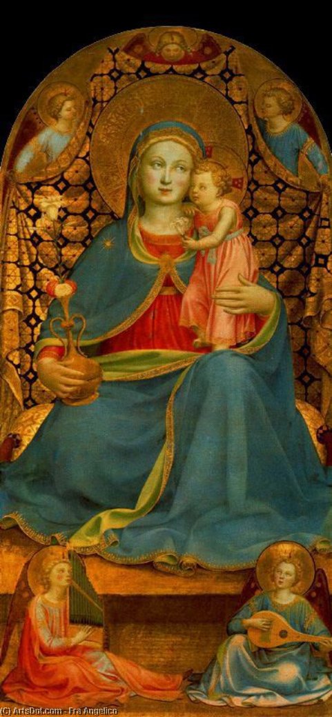 Wikioo.org – La Enciclopedia de las Bellas Artes - Pintura, Obras de arte de Fra Angelico - Virgen delaware la Humildad