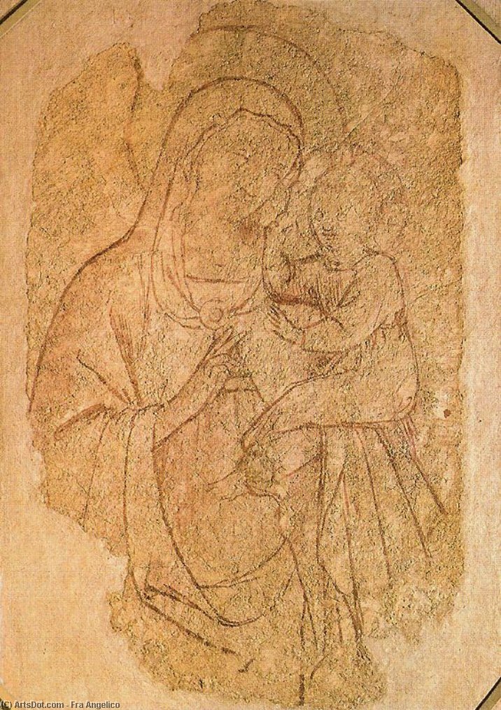 Wikioo.org - The Encyclopedia of Fine Arts - Painting, Artwork by Fra Angelico - Virgin and the Child 4