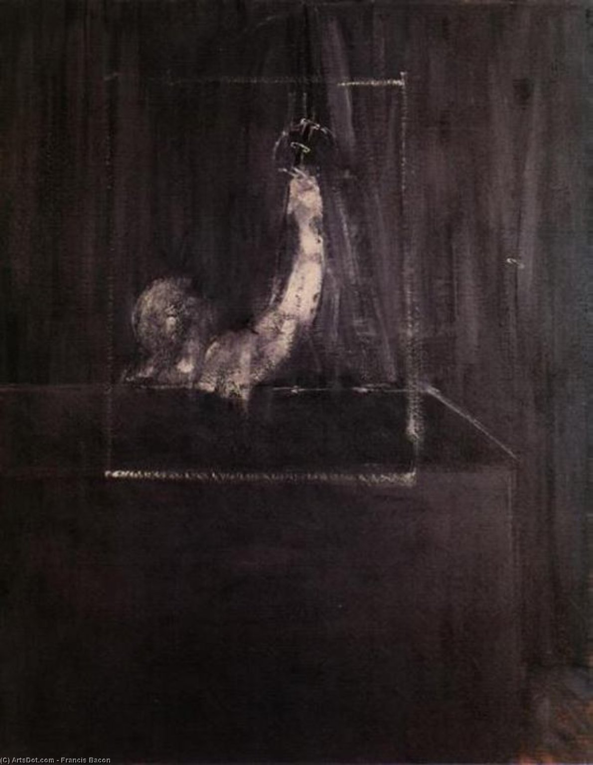 WikiOO.org - Энциклопедия изобразительного искусства - Живопись, Картины  Francis Bacon - человек в Занавес
