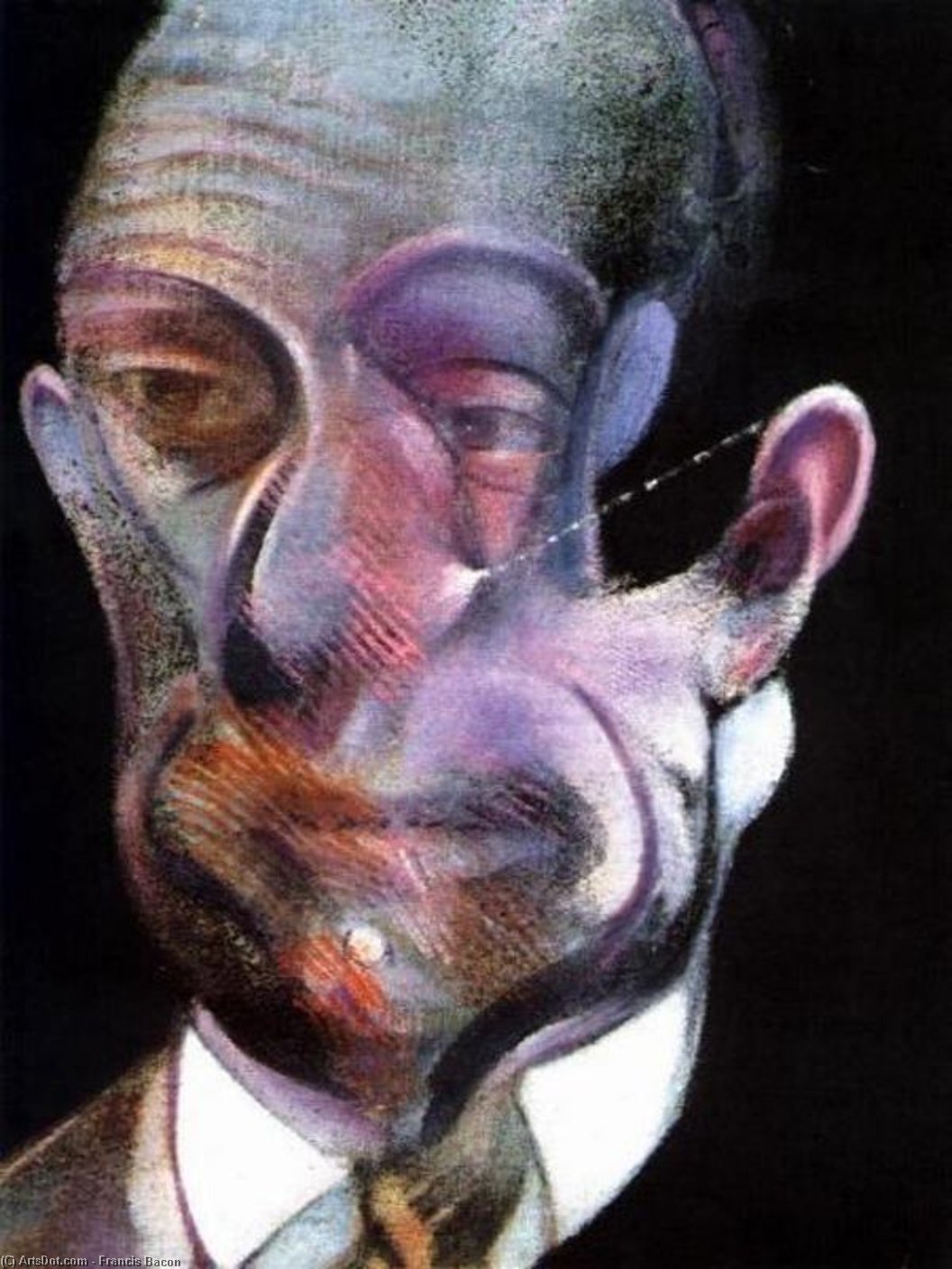 Wikioo.org - The Encyclopedia of Fine Arts - Painting, Artwork by Francis Bacon - Portrait of Michel Leiris