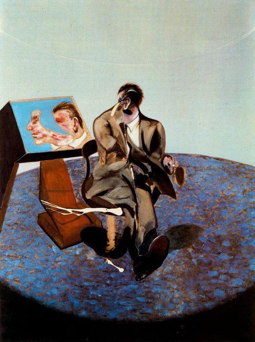 Wikioo.org - Bách khoa toàn thư về mỹ thuật - Vẽ tranh, Tác phẩm nghệ thuật Francis Bacon - Retrato de George Dyer en un espejo