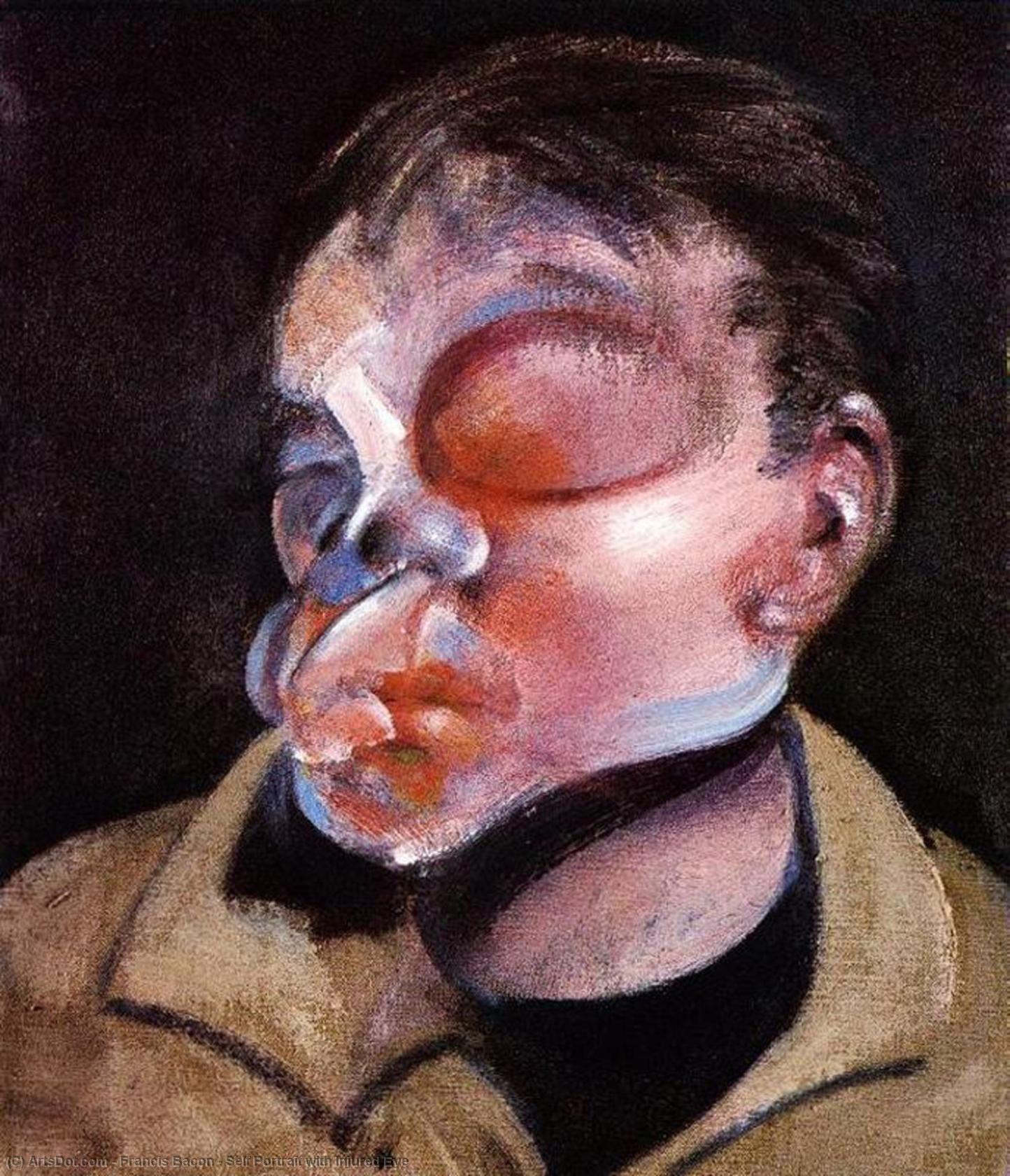 Wikioo.org - The Encyclopedia of Fine Arts - Painting, Artwork by Francis Bacon - Self Portrait with Injured Eye
