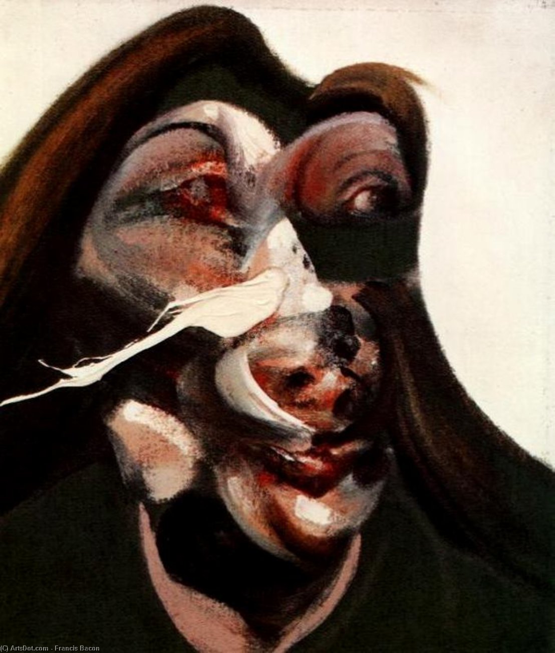 Wikioo.org - The Encyclopedia of Fine Arts - Painting, Artwork by Francis Bacon - Study for Head of Isabel Rawsthorne 1