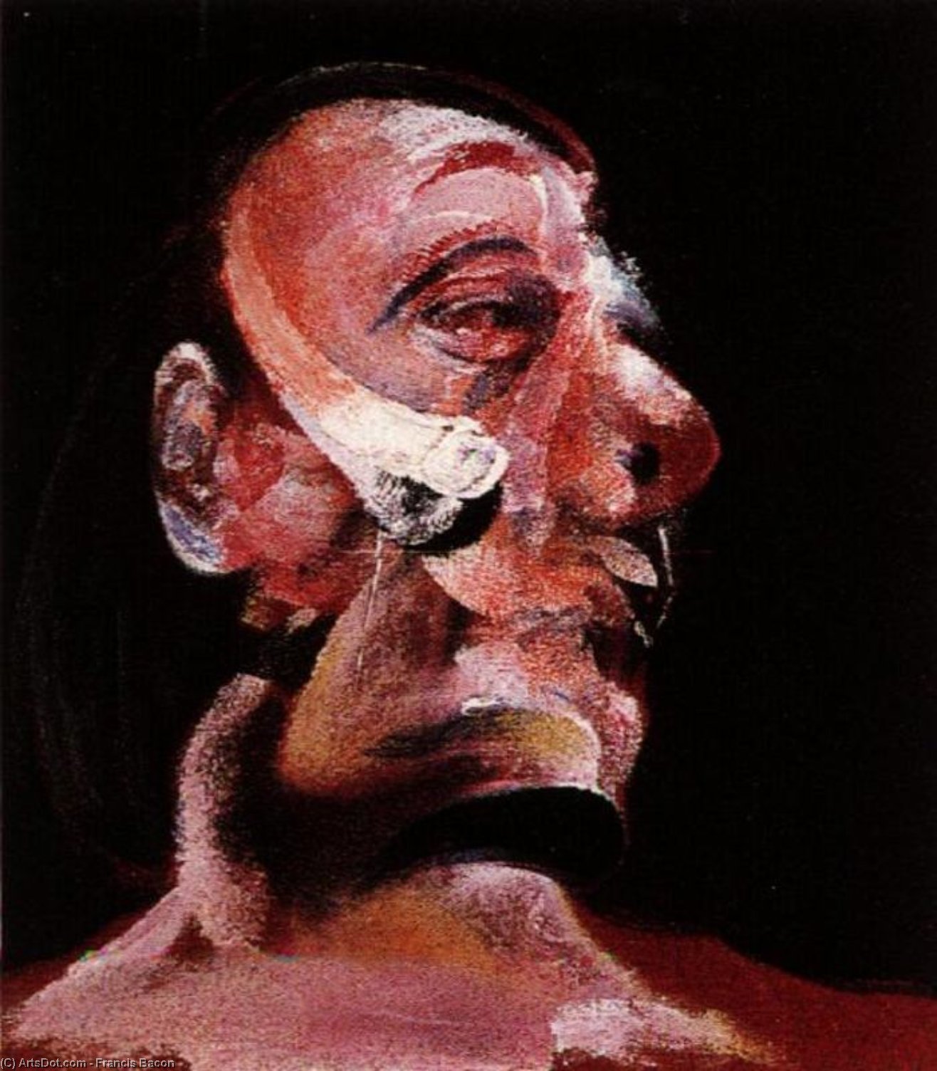 WikiOO.org - Enciclopedia of Fine Arts - Pictura, lucrări de artă Francis Bacon - Three Studies of Muriel Belcher 3