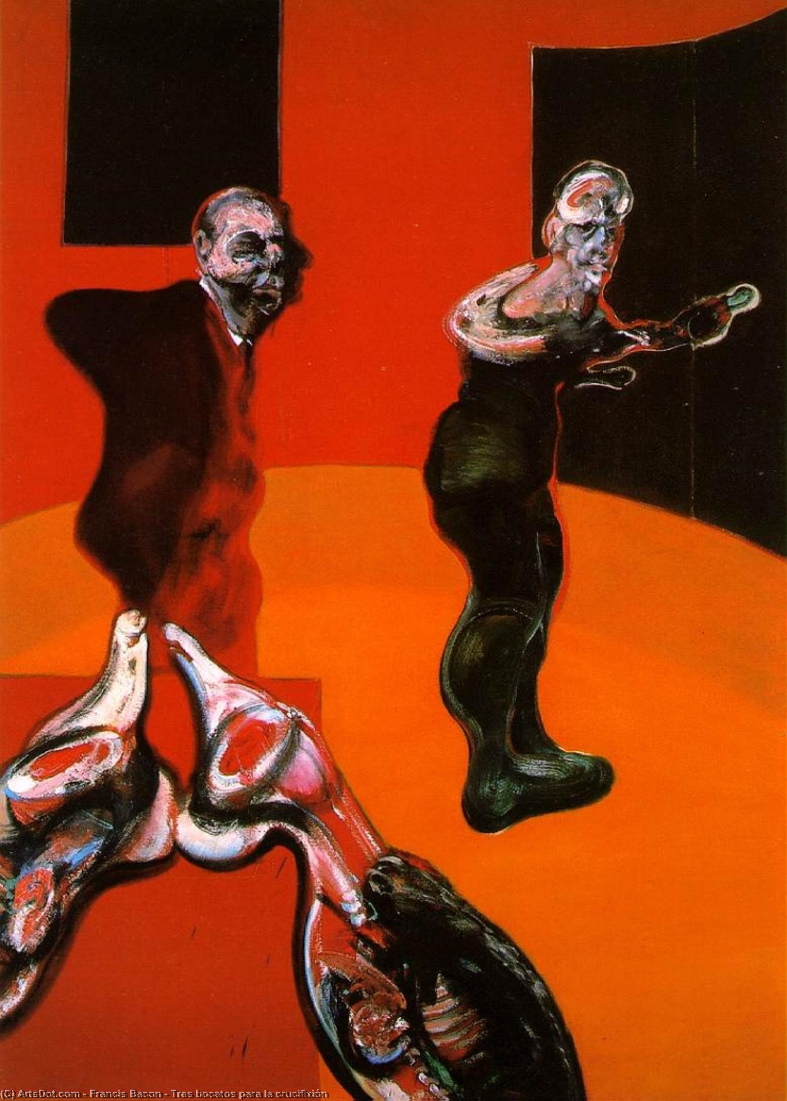 WikiOO.org - Encyclopedia of Fine Arts - Maľba, Artwork Francis Bacon - Tres bocetos para la crucifixión