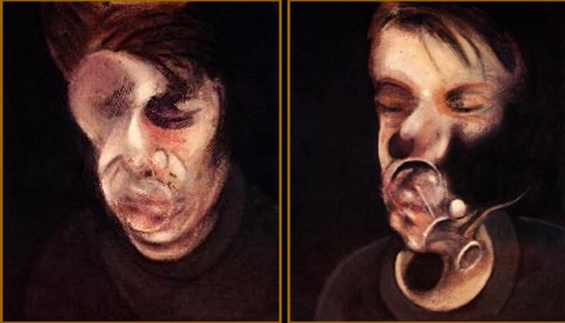 Wikioo.org - The Encyclopedia of Fine Arts - Painting, Artwork by Francis Bacon - Two Studies for Self-Portrait