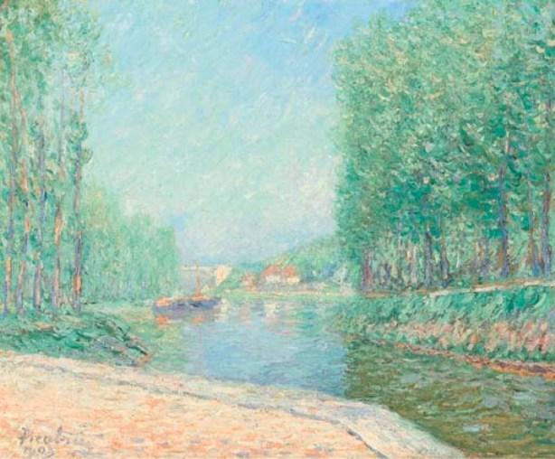 Wikioo.org - The Encyclopedia of Fine Arts - Painting, Artwork by Francis Picabia - Au bord de la Yonne, effet d'Automne